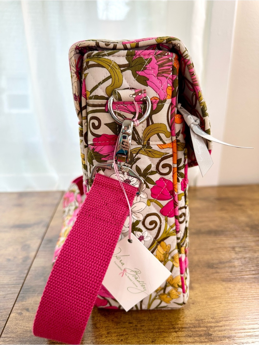 Vera Bradley Tea Garden Attaché Case, Retro Florals, Retired 2011, Computer Bag - Picture 12 of 16